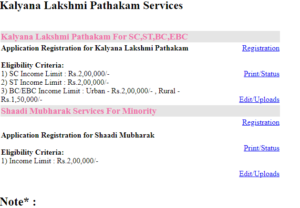 kalyana lakshmi scheme apply