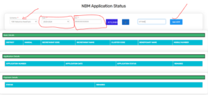 NBM Application status for YSR Netanna Nestham 