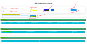 NBM Application status for YSR Kalyanamasthu/ YSR Shaadi Tohfa